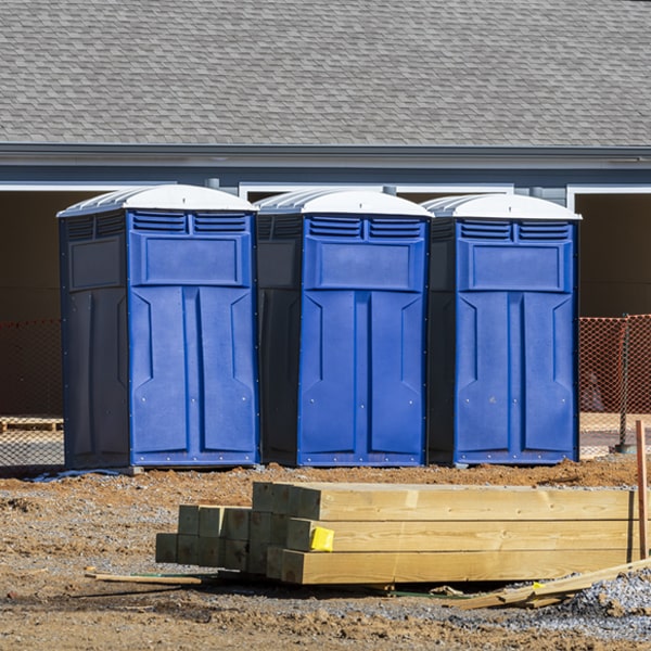 what is the expected delivery and pickup timeframe for the portable restrooms in Bloomington